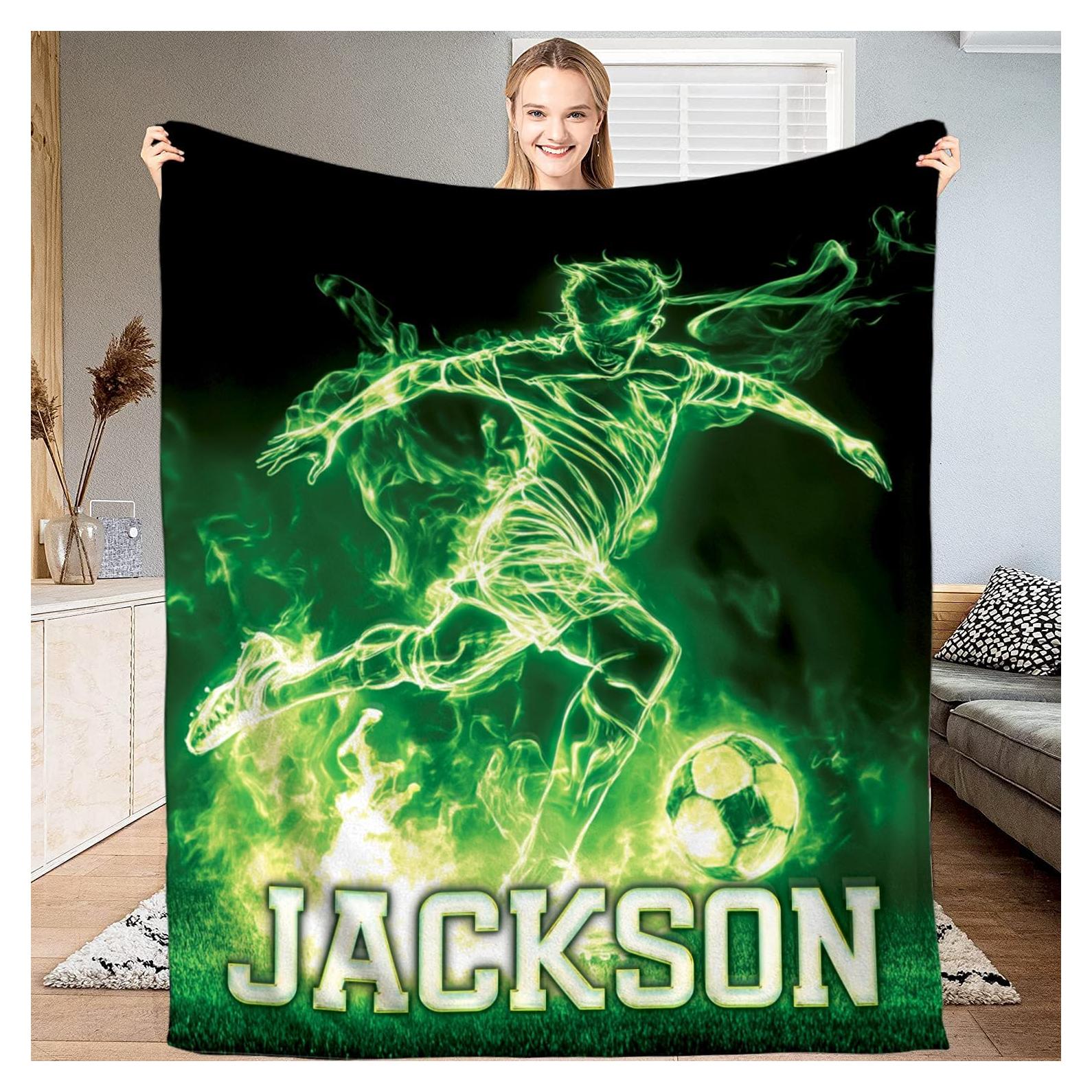 Manta de Fútbol Personalizada DecorDuo - Suave y Acogedora