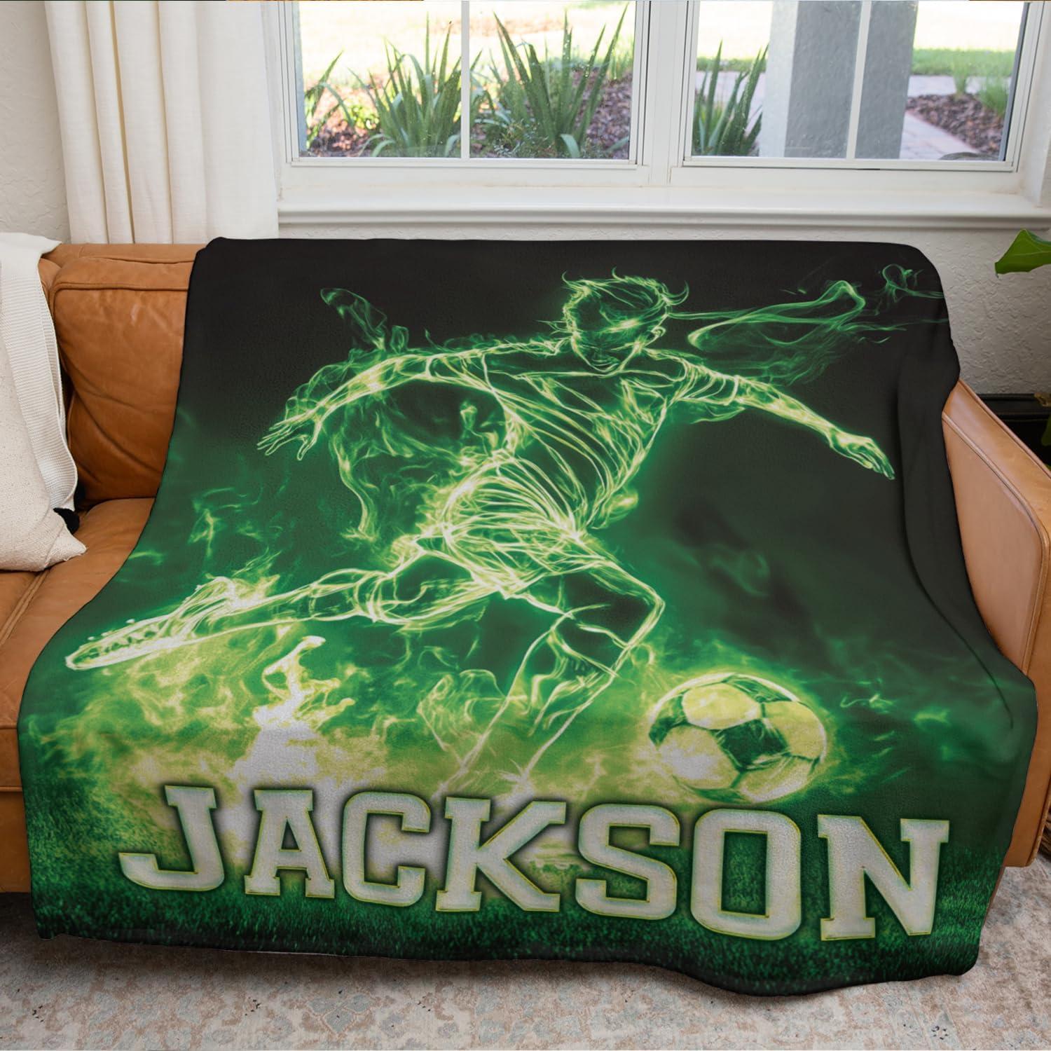 Manta de Fútbol Personalizada DecorDuo - Suave y Acogedora