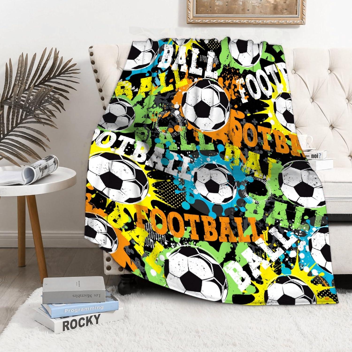 Manta de Fútbol Sandilya Doodle 76.2x101.6cm Suave