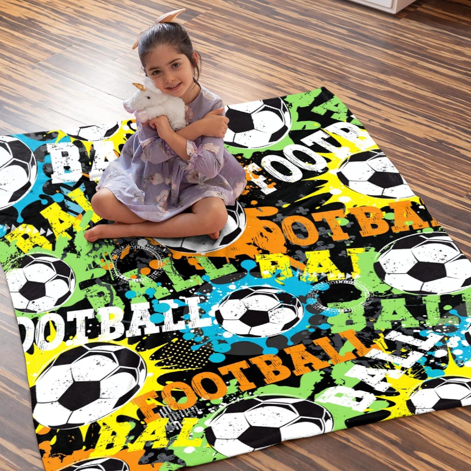 Manta de Fútbol Sandilya Doodle 76.2x101.6cm Suave