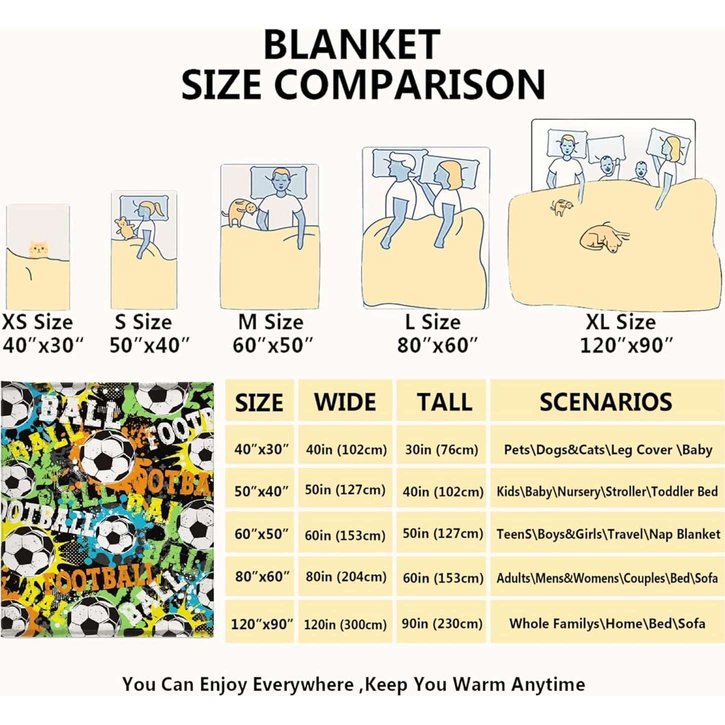 Manta de Fútbol Sandilya Doodle 76.2x101.6cm Suave