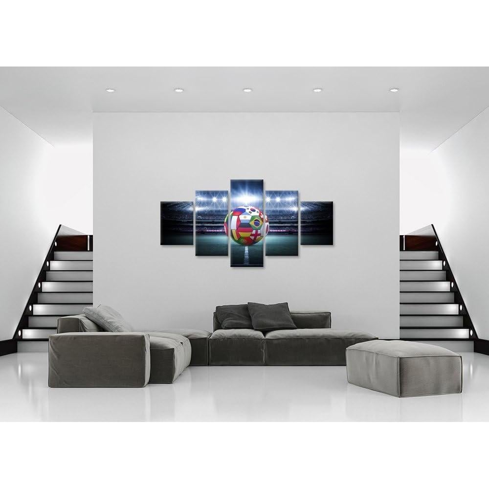 Obra de Arte en Lienzo 5 Piezas Hola Obra de Arte 152x81cm