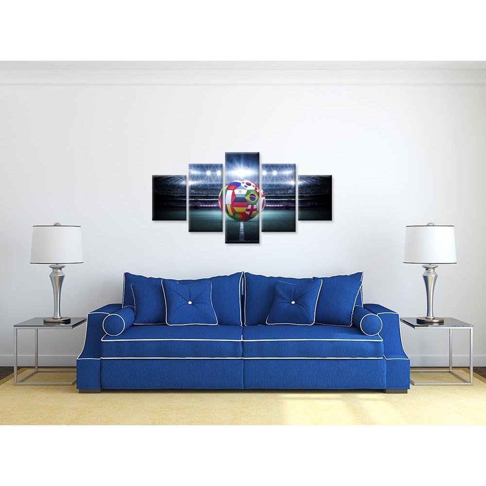 Obra de Arte en Lienzo 5 Piezas Hola Obra de Arte 152x81cm