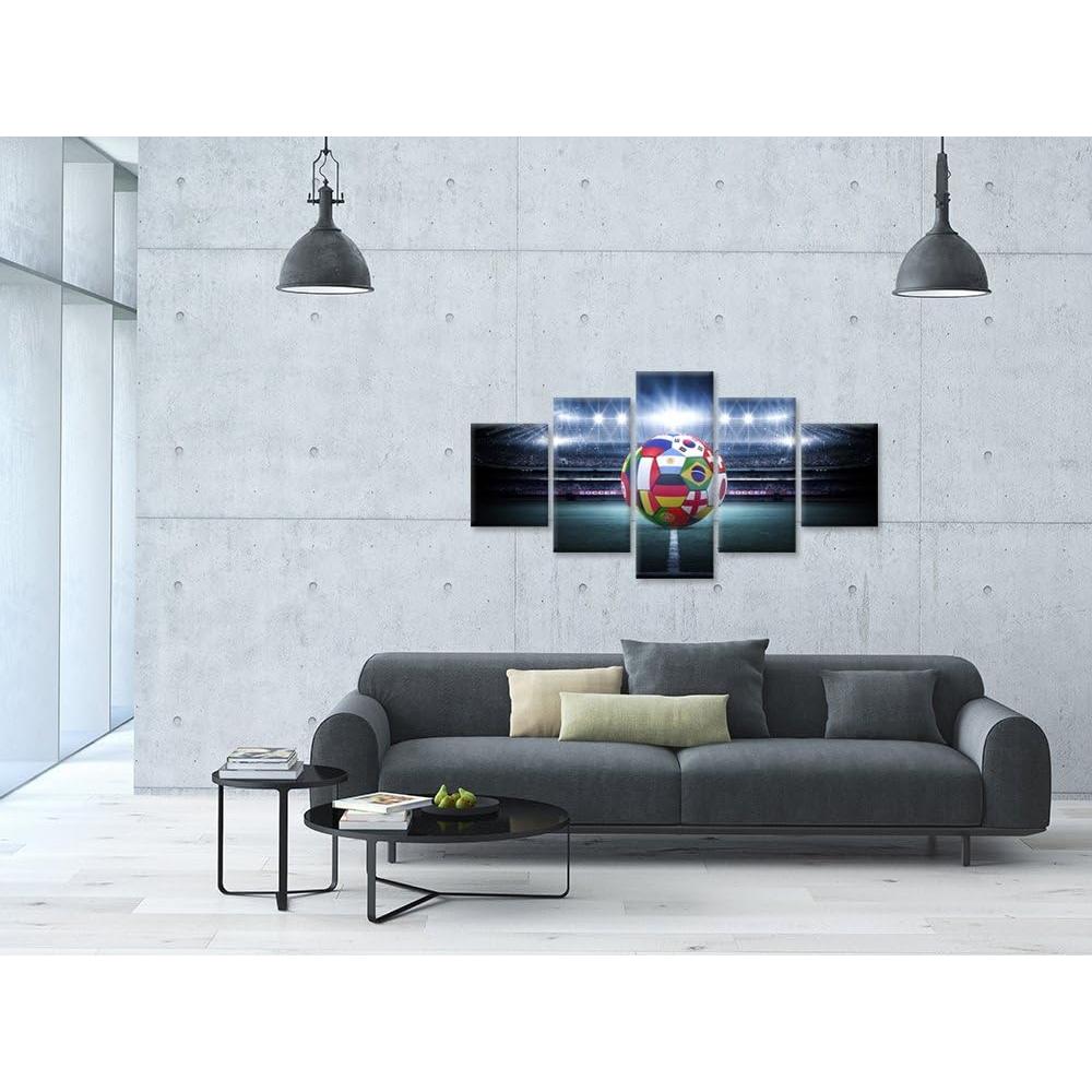 Obra de Arte en Lienzo 5 Piezas Hola Obra de Arte 152x81cm