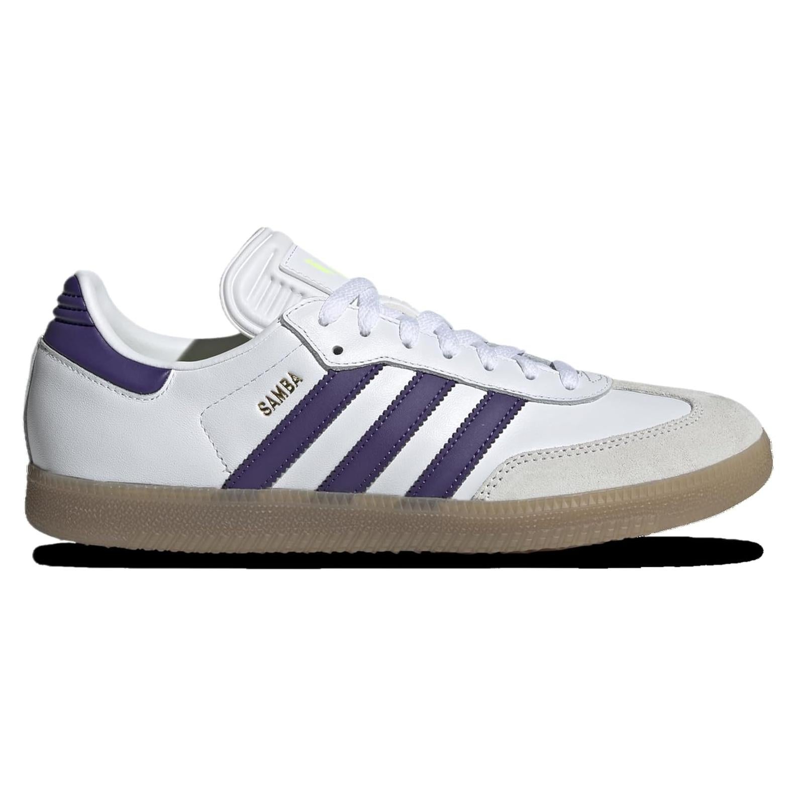 Zapatos de fútbol adidas Samba Messi Hombre IH8161 Blanco/Púrpura Talla 10