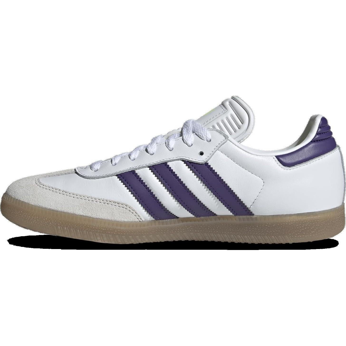 Zapatos de fútbol adidas Samba Messi Hombre IH8161 Blanco/Púrpura Talla 10