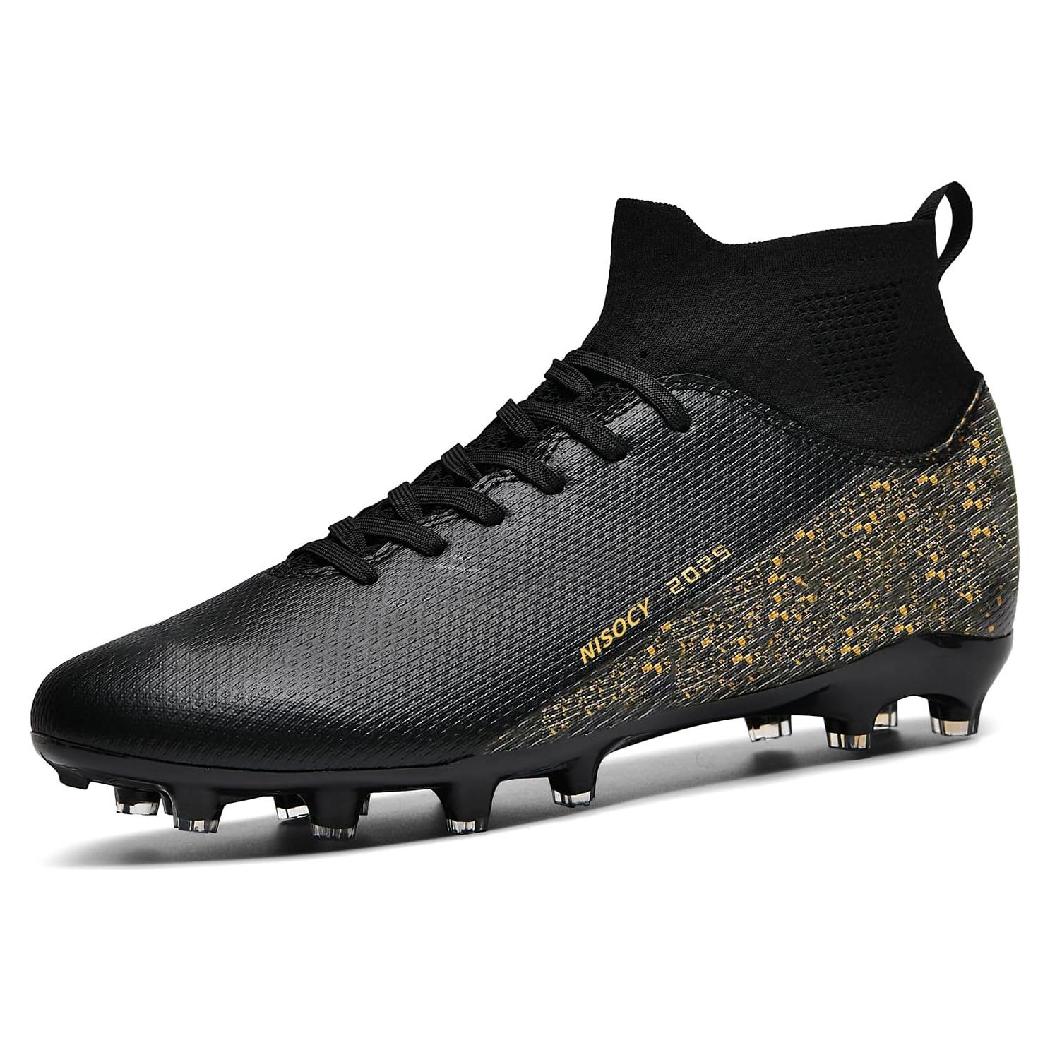 Zapatos de Fútbol NISOCY Hombre Tacón Alto Negro 5.5 US