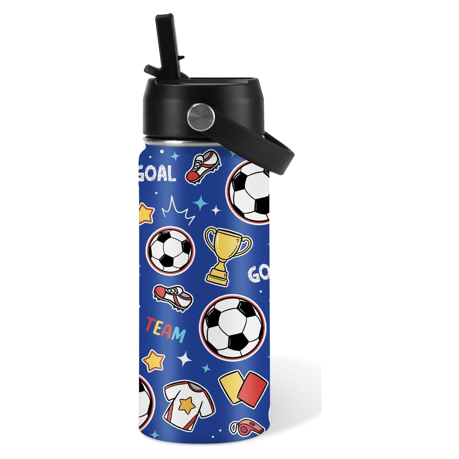 Botella de Agua de Acero Inoxidable 16 Oz xiiai Fútbol