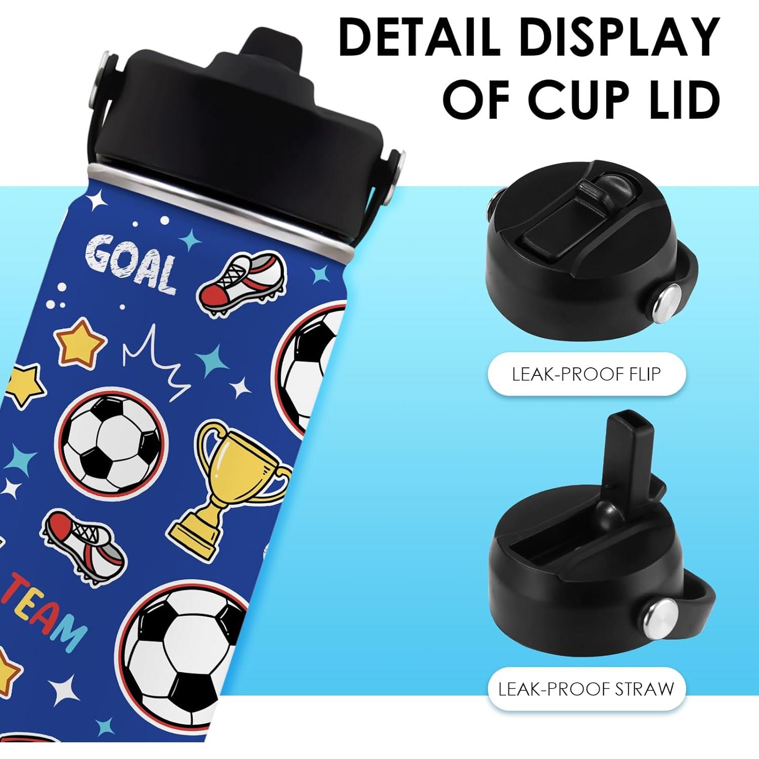 Botella de Agua de Acero Inoxidable 16 Oz xiiai Fútbol