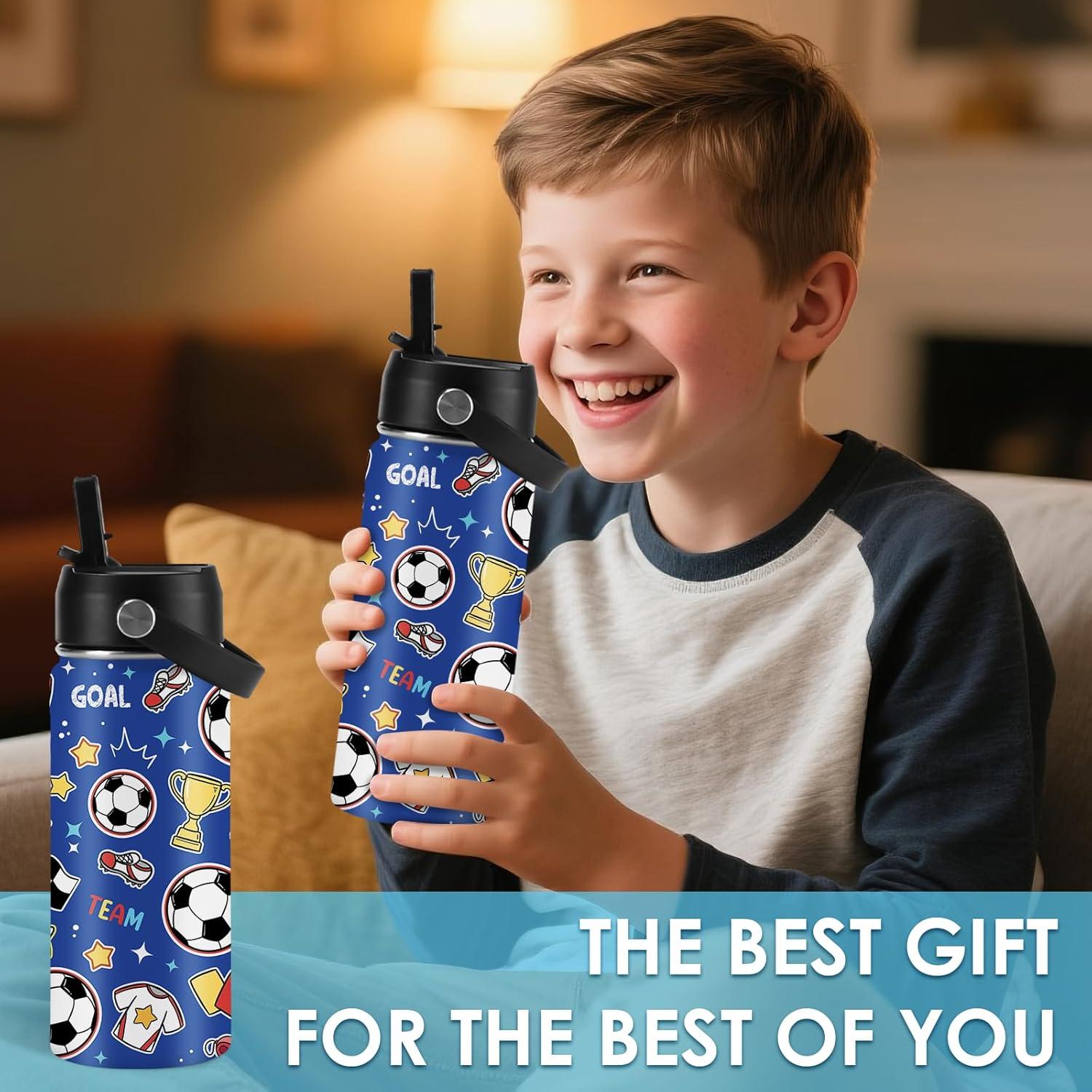 Botella de Agua de Acero Inoxidable 16 Oz xiiai Fútbol