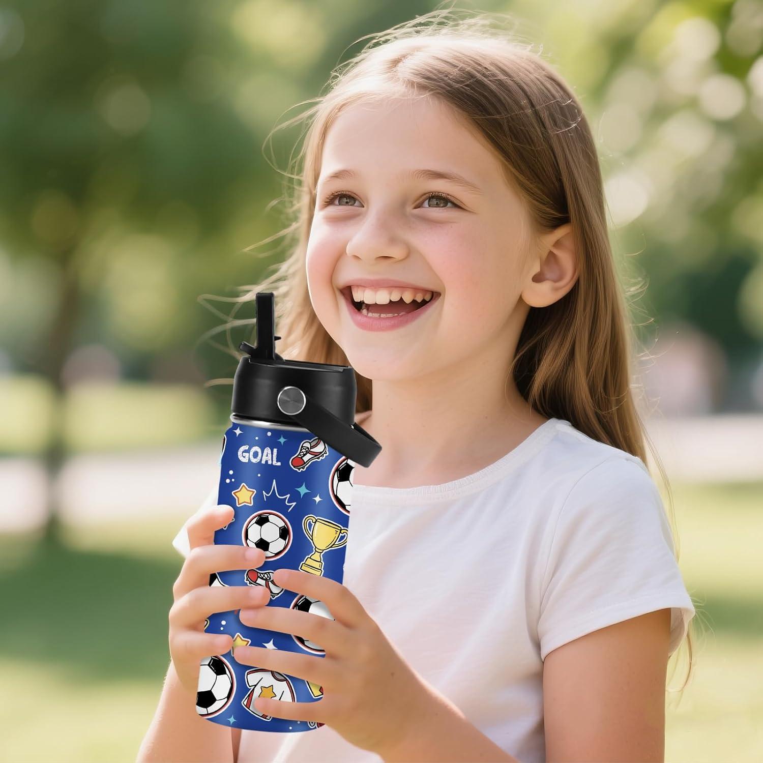 Botella de Agua de Acero Inoxidable 16 Oz xiiai Fútbol