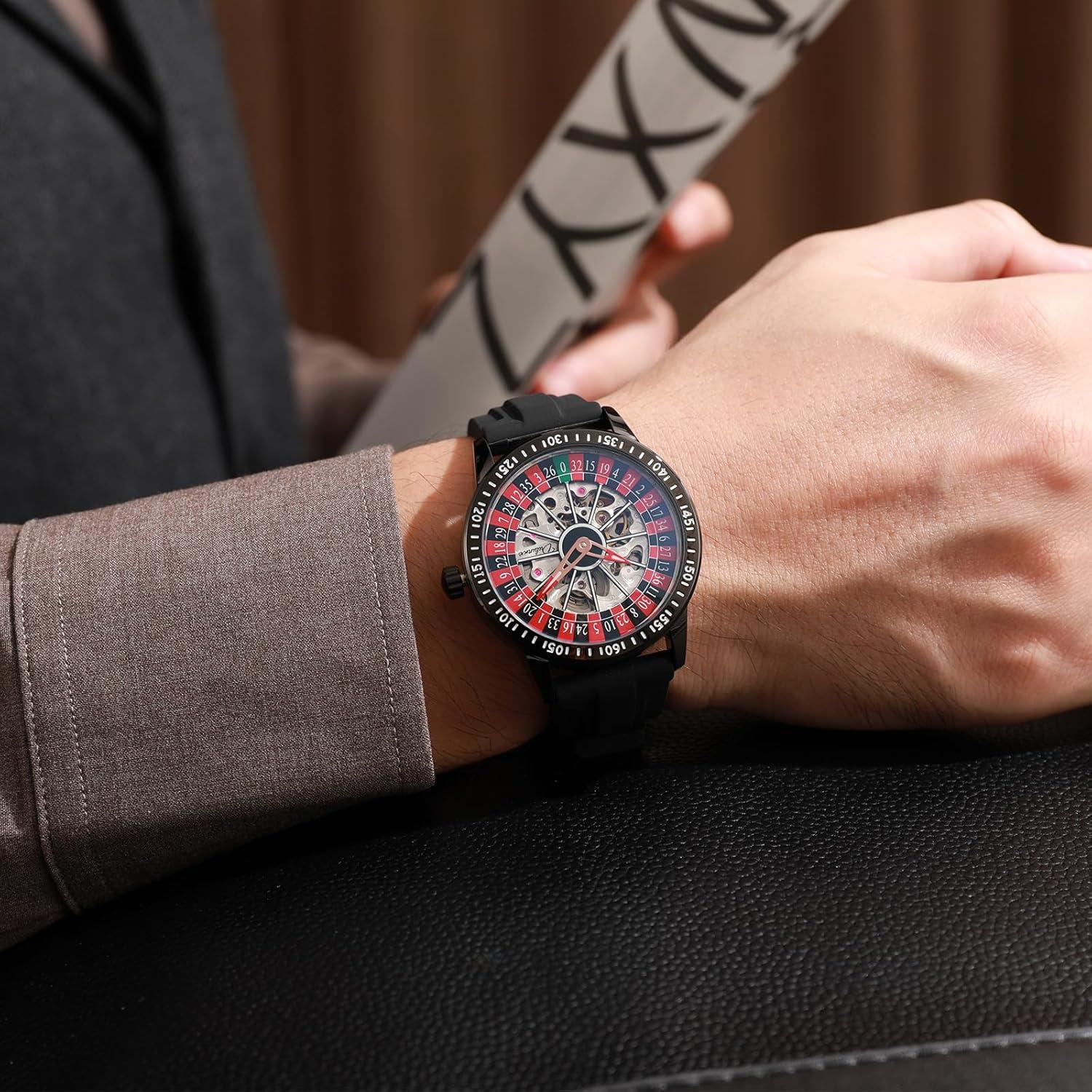 Reloj Mecánico Esqueleto Carlien para Hombres 42mm Acero Inoxidable