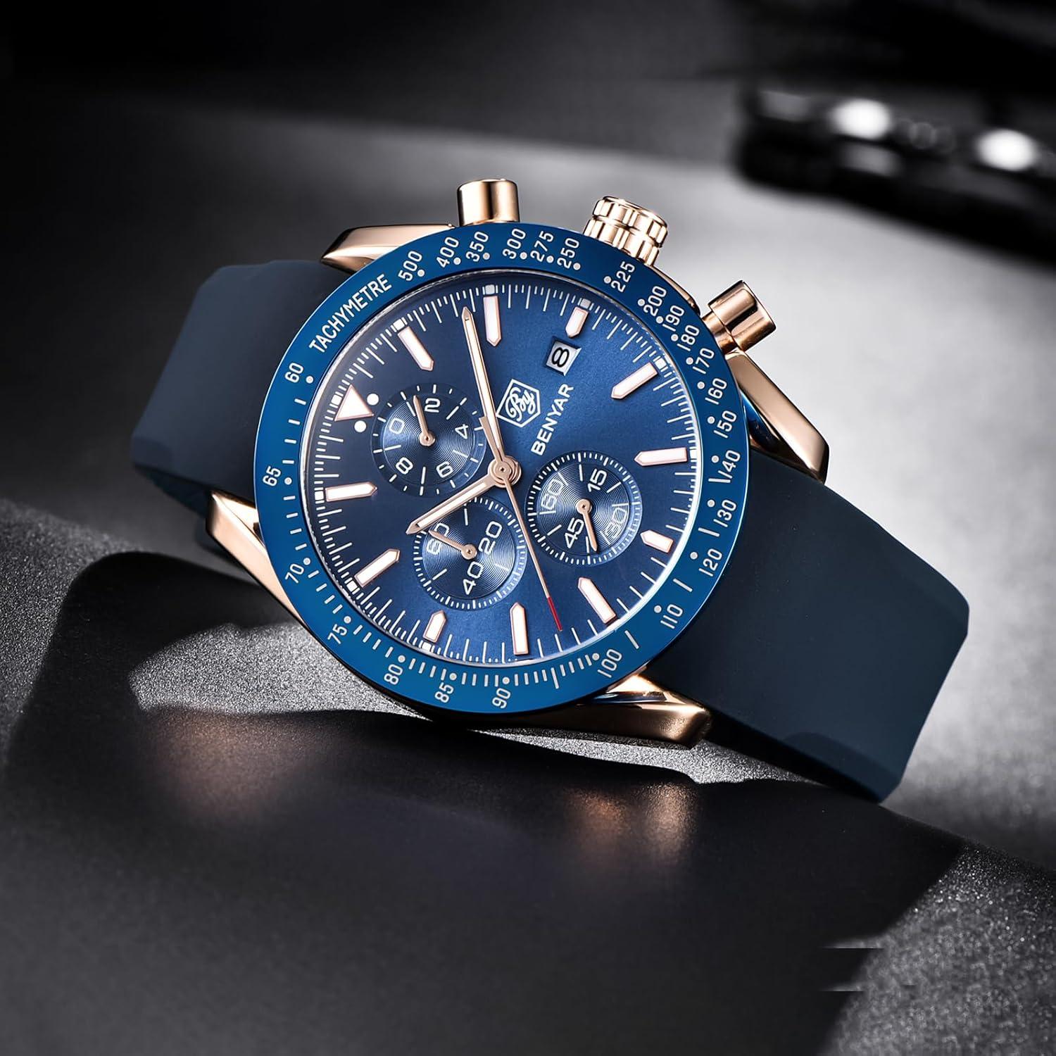 Reloj Cronógrafo de Cuarzo BENYAR BY-5140 Hombre 30M Impermeable