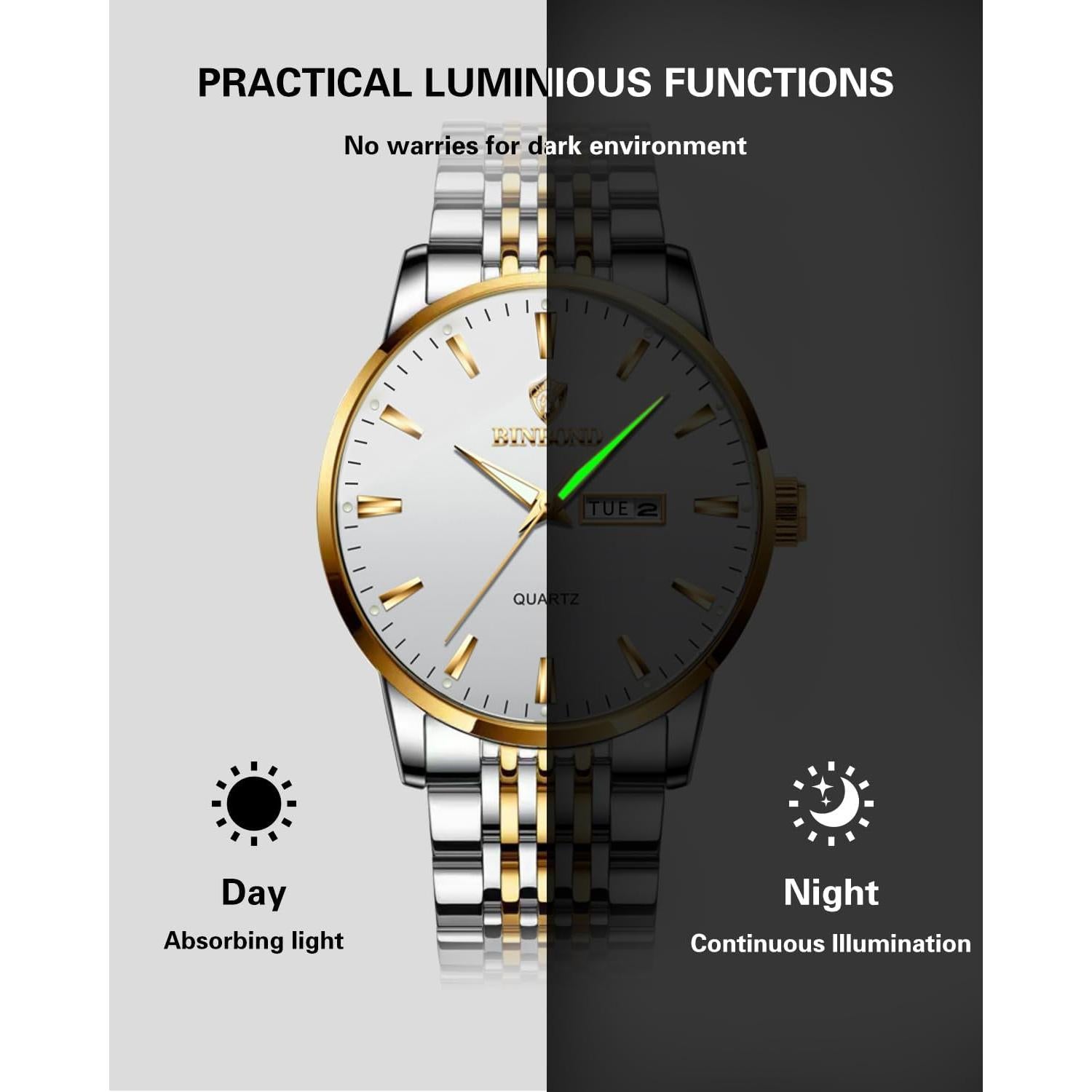 Reloj de Pulsera de Acero Inoxidable JOOEASI B9222 para Hombres