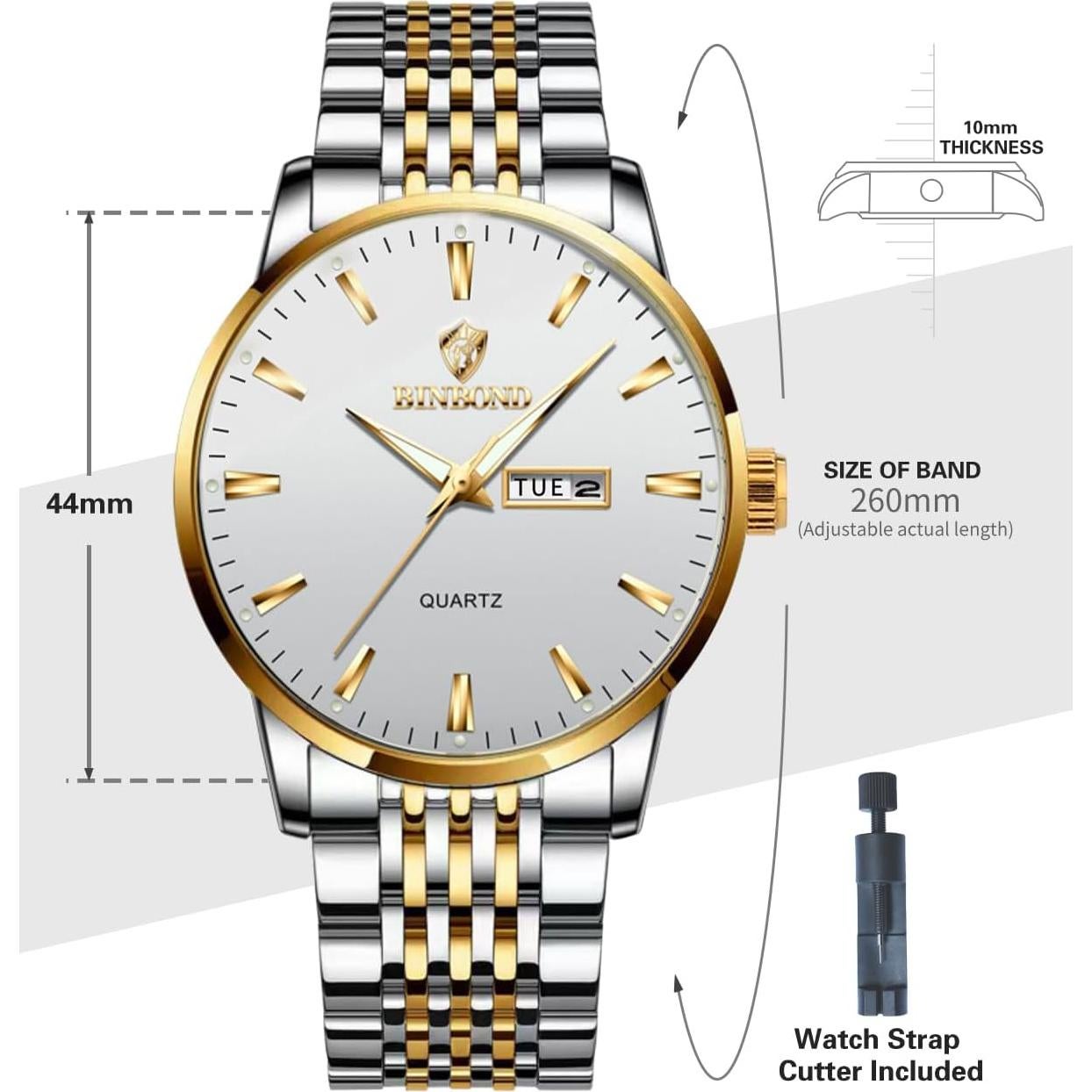 Reloj de Pulsera de Acero Inoxidable JOOEASI B9222 para Hombres