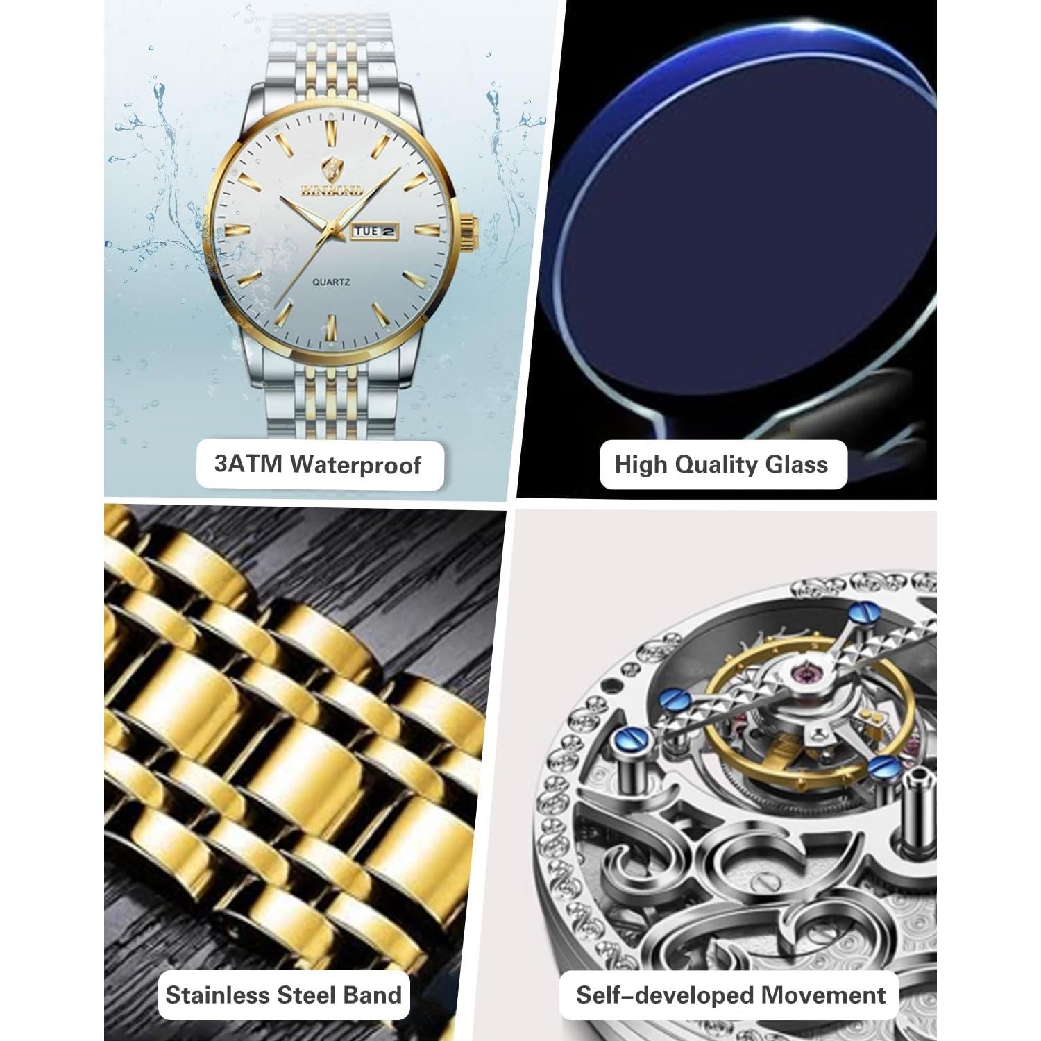 Reloj de Pulsera de Acero Inoxidable JOOEASI B9222 para Hombres