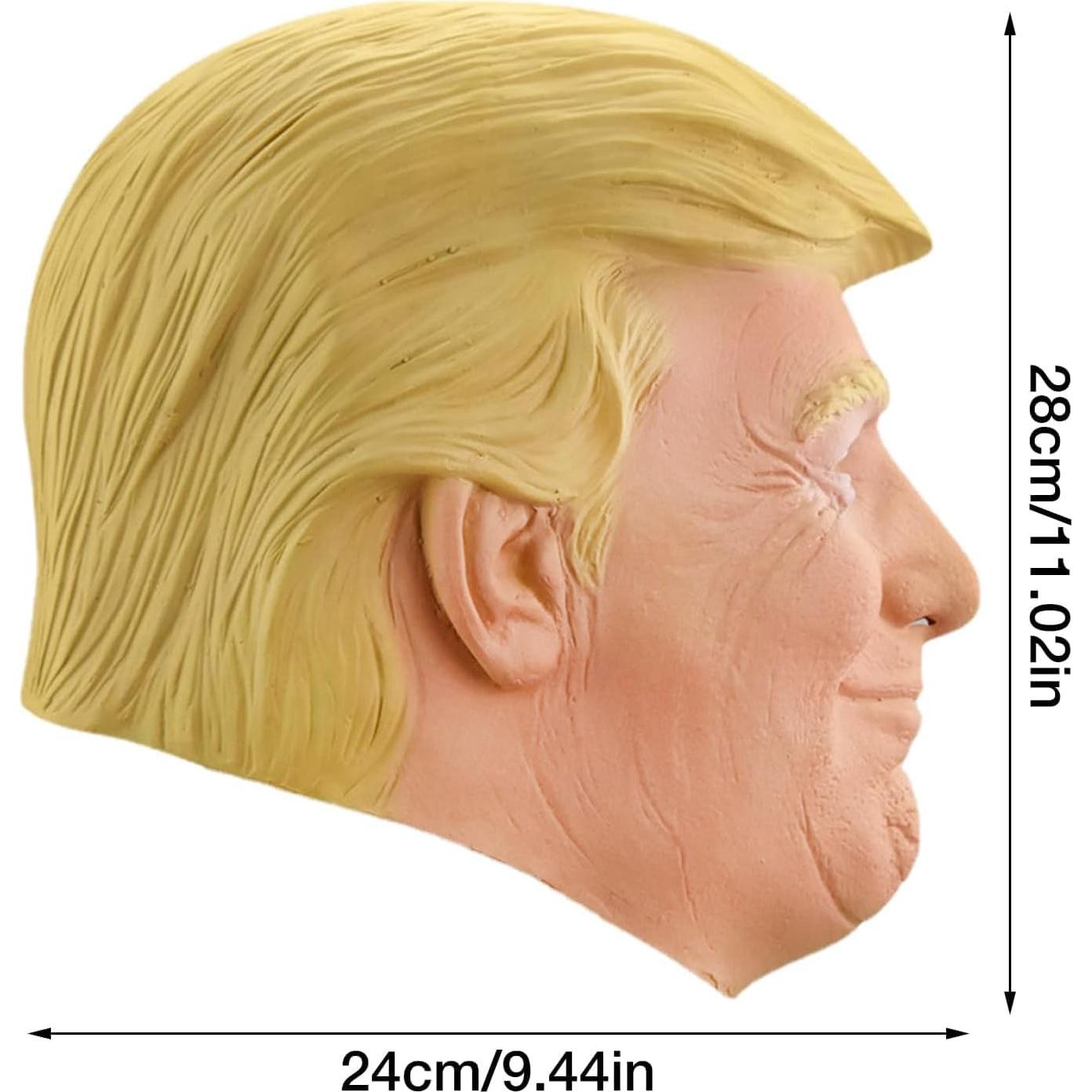Máscara Realista de Trump en Láttex para Adultos - Charmluvee