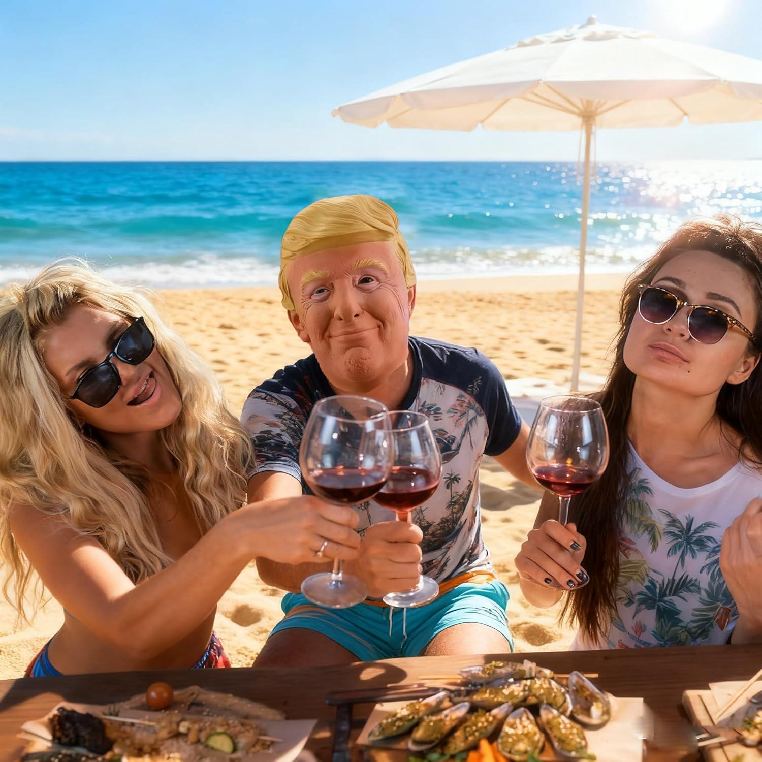 Máscara Realista de Trump en Láttex para Adultos - Charmluvee