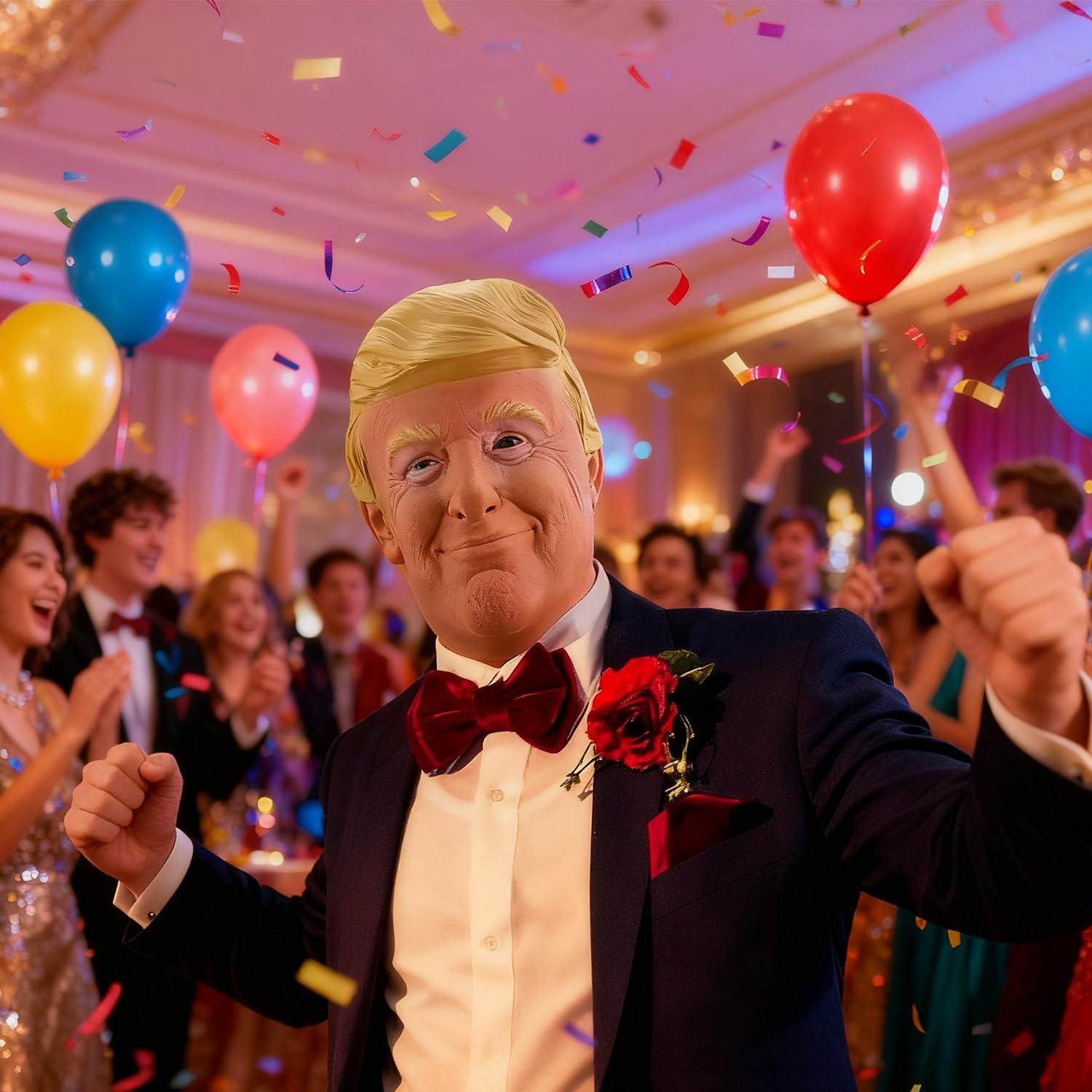 Máscara Realista de Trump en Láttex para Adultos - Charmluvee