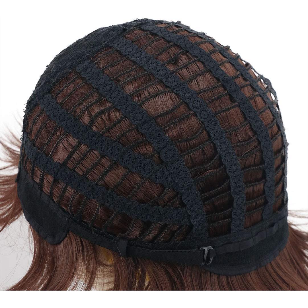 Peluca corta ondulada marrón para hombre Karlery 70s