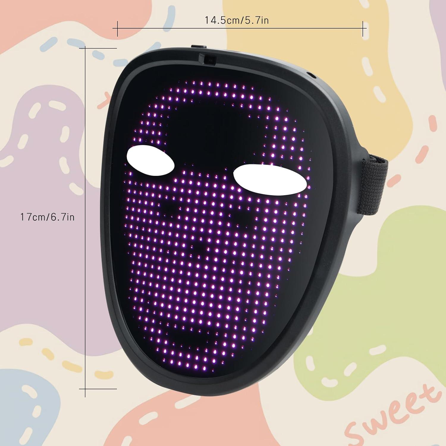 Máscara LED Recargable BBDKL con Control por Gestos - Unisex