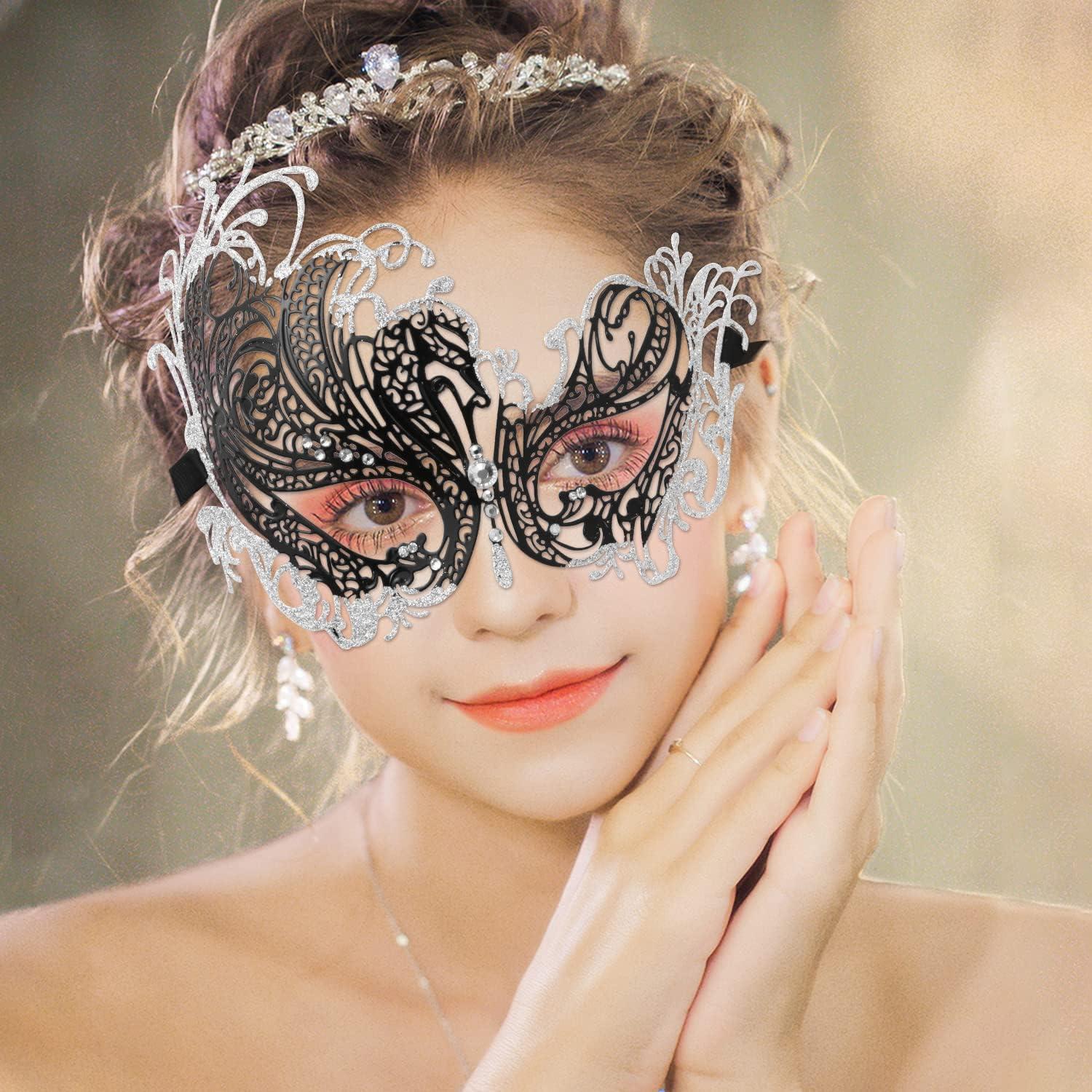 Máscaras de Fiesta para Parejas Coddsmz - Metálica y Plástica