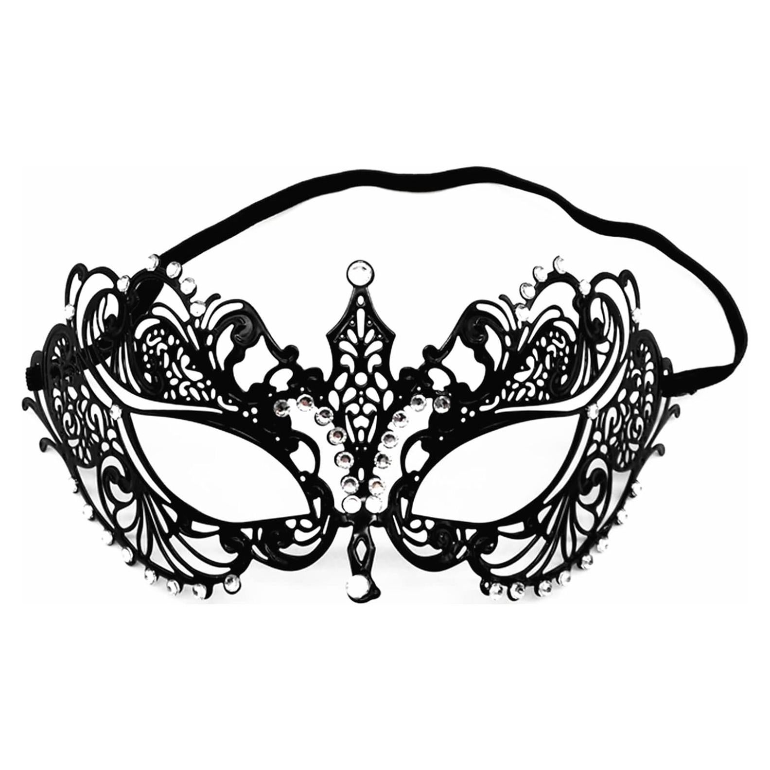 Máscara de Masquerade JOYFISCO de Metal con Rhinestones