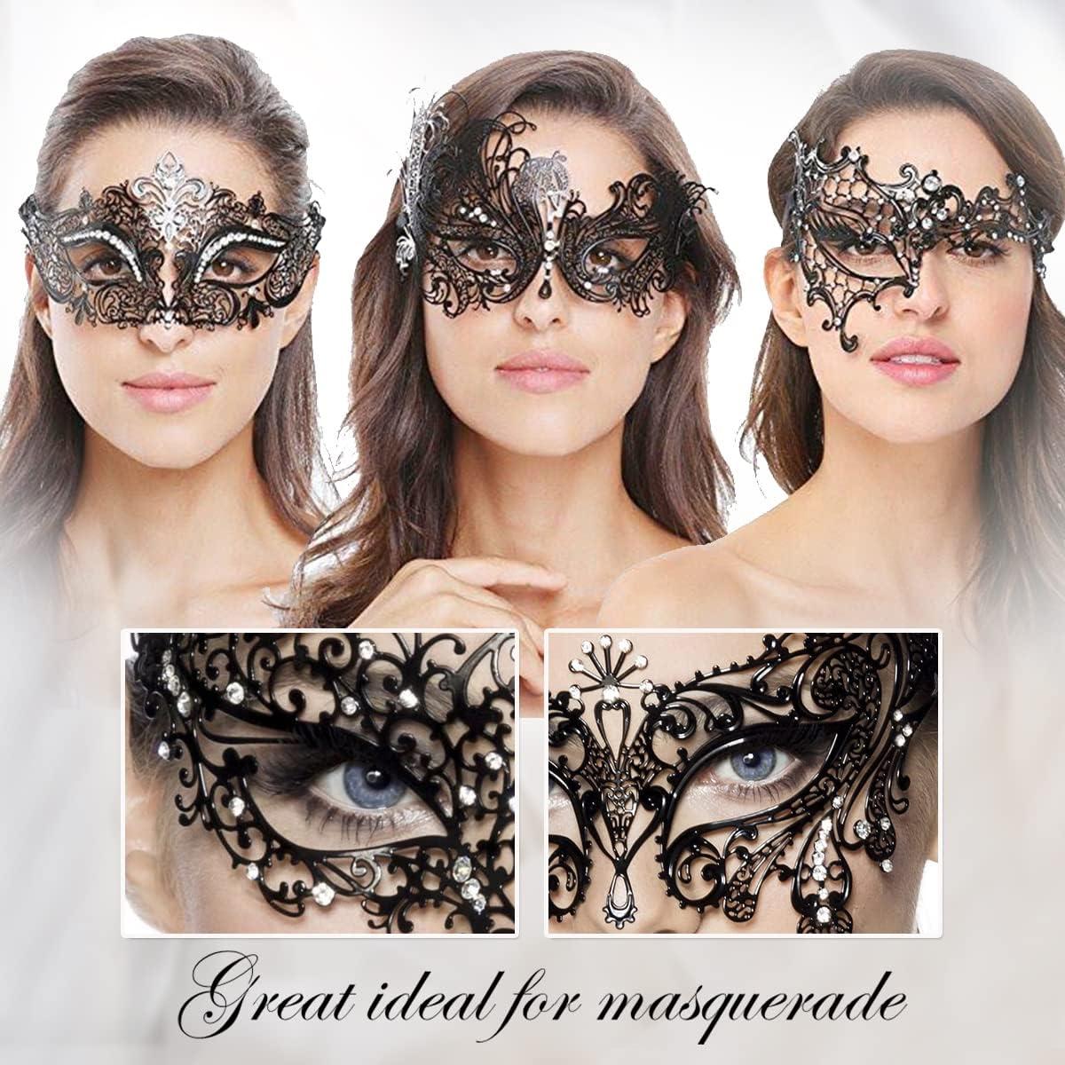 Máscara de Disfraz Brillante para Mujeres - Filigrana Veneciana