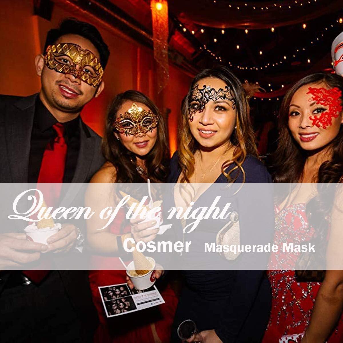 Máscara de Disfraz Brillante para Mujeres - Filigrana Veneciana