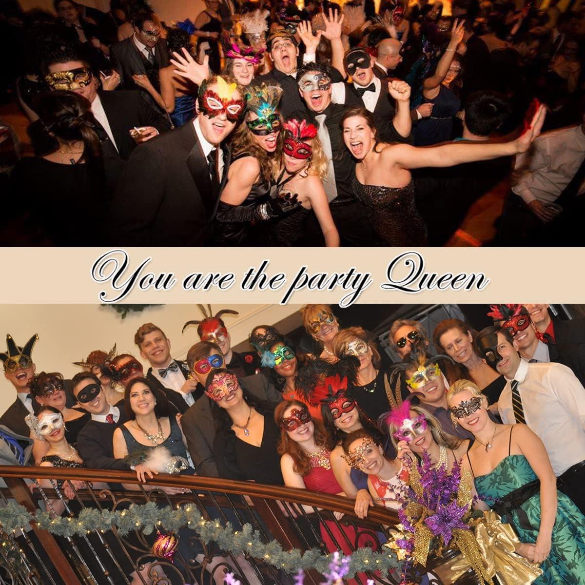 Máscara de Disfraz Brillante para Mujeres - Filigrana Veneciana