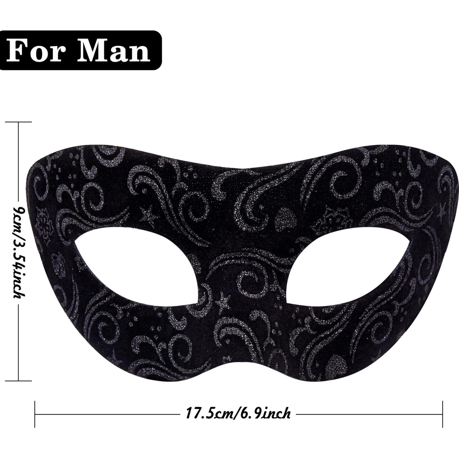 Máscaras de Fiesta para Parejas SIQUK - Metal y Plástico Negro