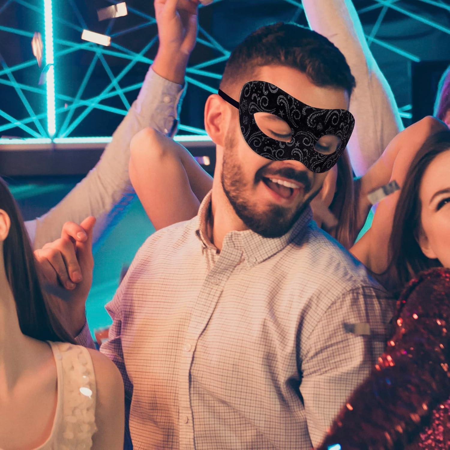 Máscaras de Fiesta para Parejas SIQUK - Metal y Plástico Negro