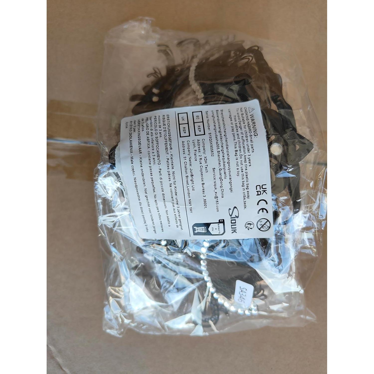 Máscaras de Fiesta para Parejas SIQUK - Metal y Plástico Negro