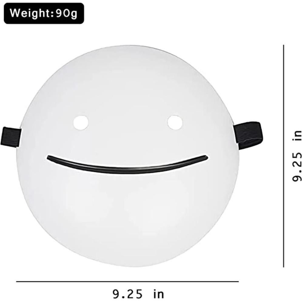 Máscara de Sueño Unisex Cosplay Anime Sonrisa Blanca 23.5 cm