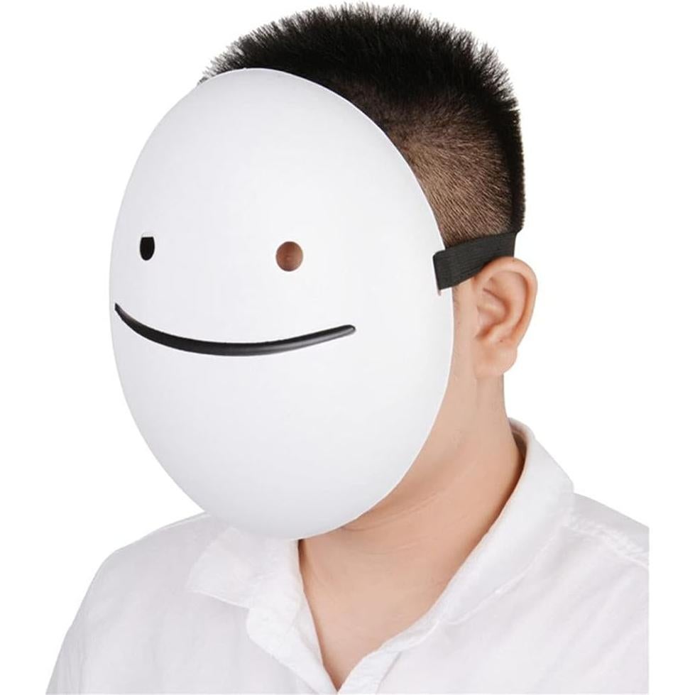 Máscara de Sueño Unisex Cosplay Anime Sonrisa Blanca 23.5 cm