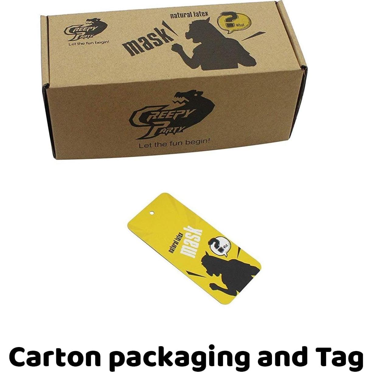 CreepyParty Máscara de Cabeza Humana de Láttex para Halloween