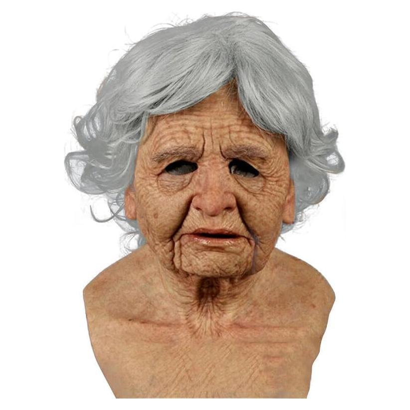 Máscara de Halloween Realista Hombre Mayor Láttex Espeluznante