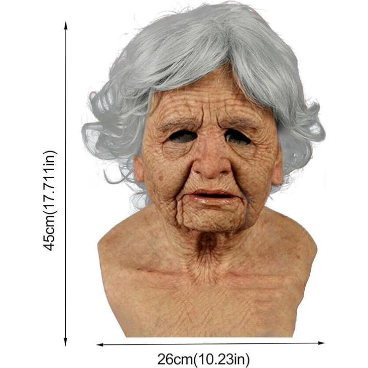Máscara de Halloween Realista Hombre Mayor Láttex Espeluznante