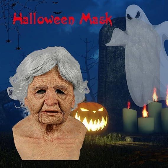 Máscara de Halloween Realista Hombre Mayor Láttex Espeluznante