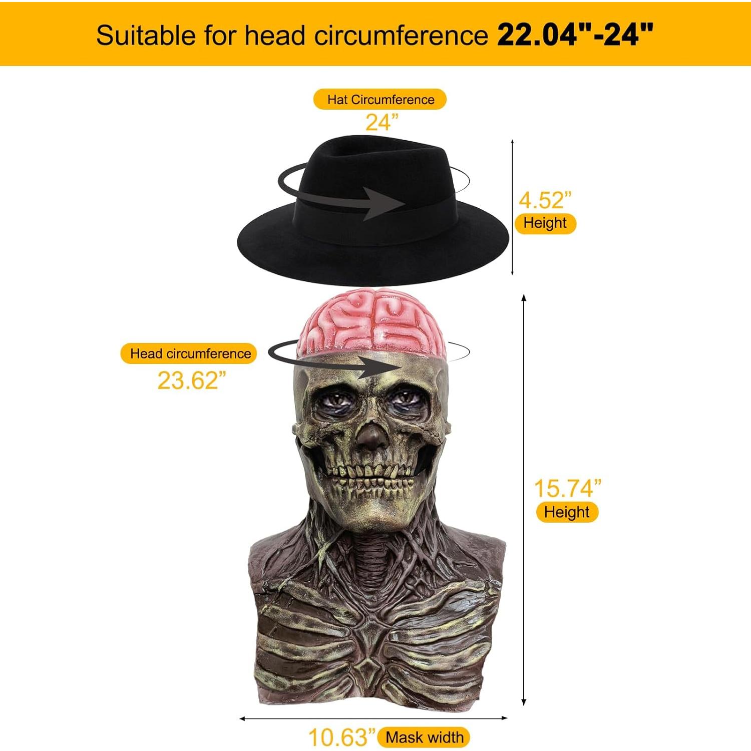 Máscara de Calavera de Láttex Realista MITNOTY para Halloween