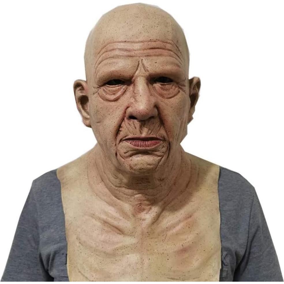 Máscara Realista de Anciano de Láttex Santity para Halloween