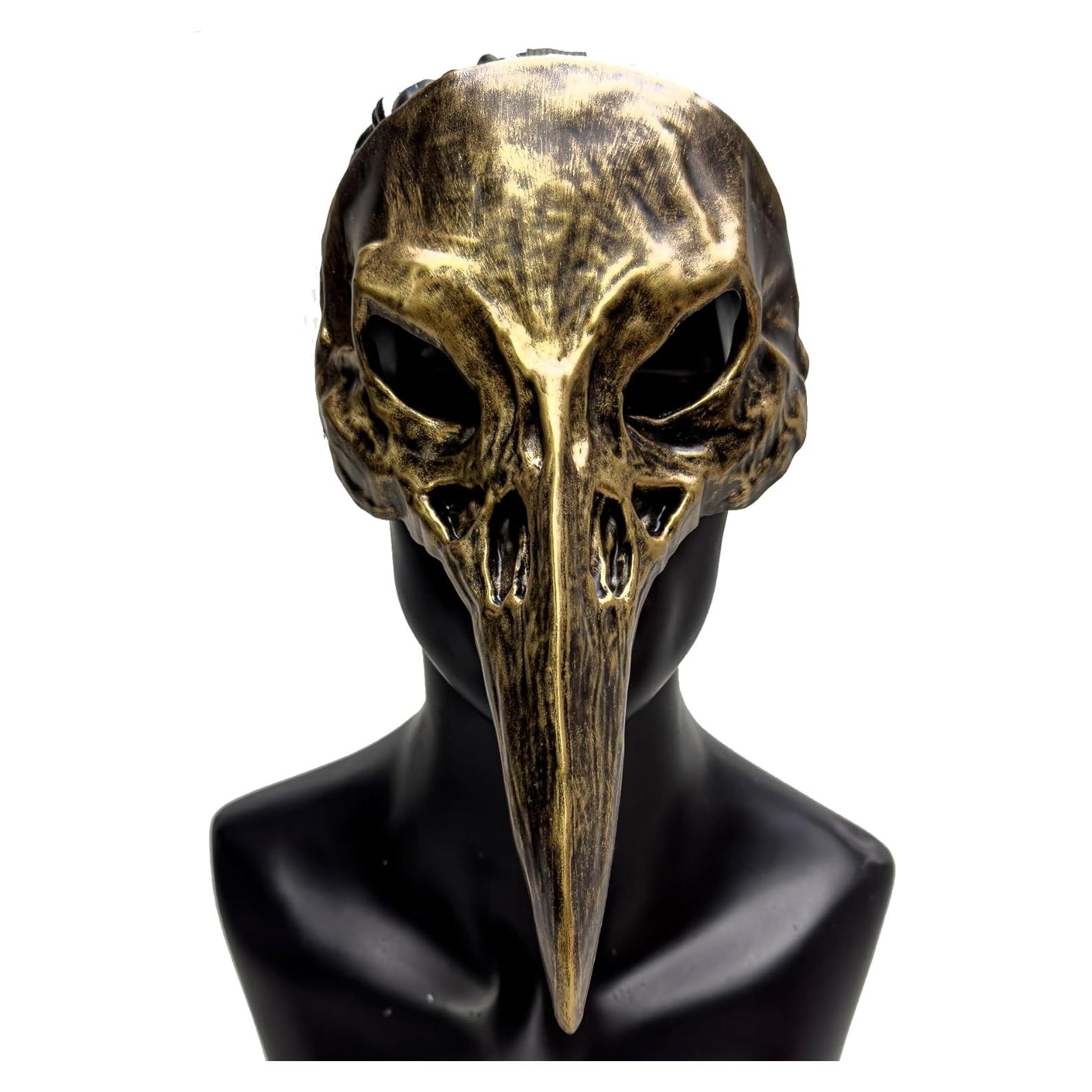 Máscara de Doctor de la Peste Steampunk Cuervo Oro