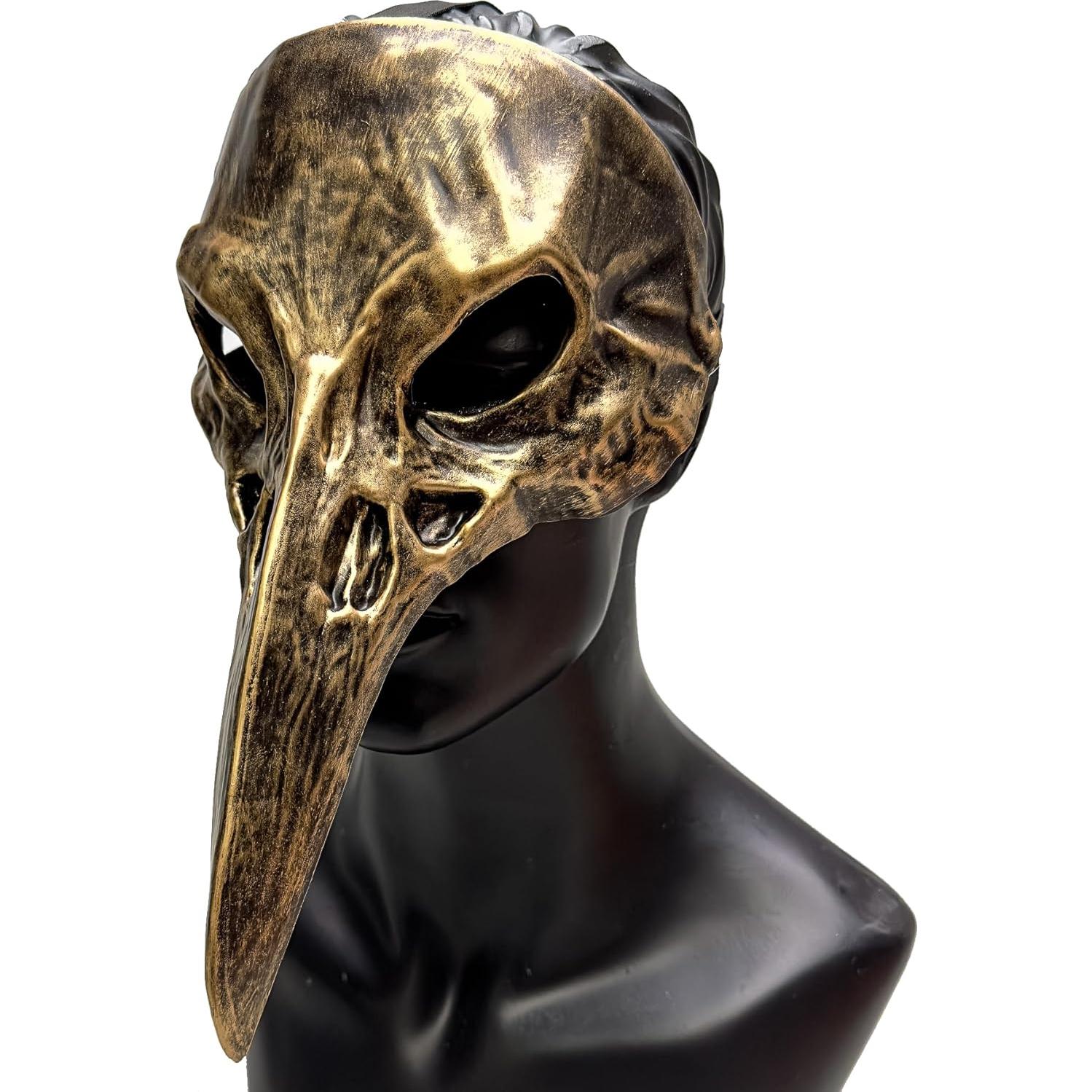 Máscara de Doctor de la Peste Steampunk Cuervo Oro