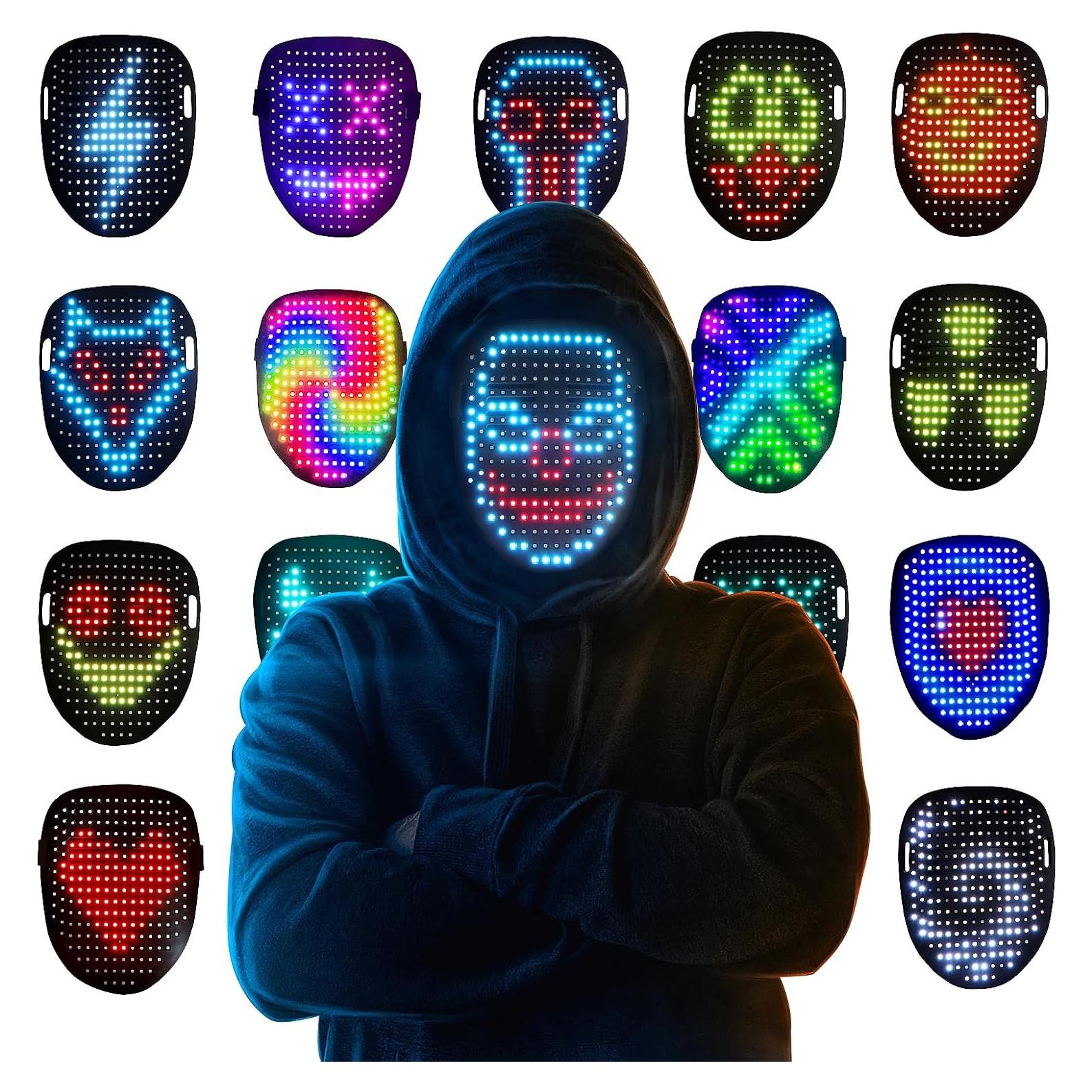 Máscara LED Mr.Pang con sensor de gestos - Recargable