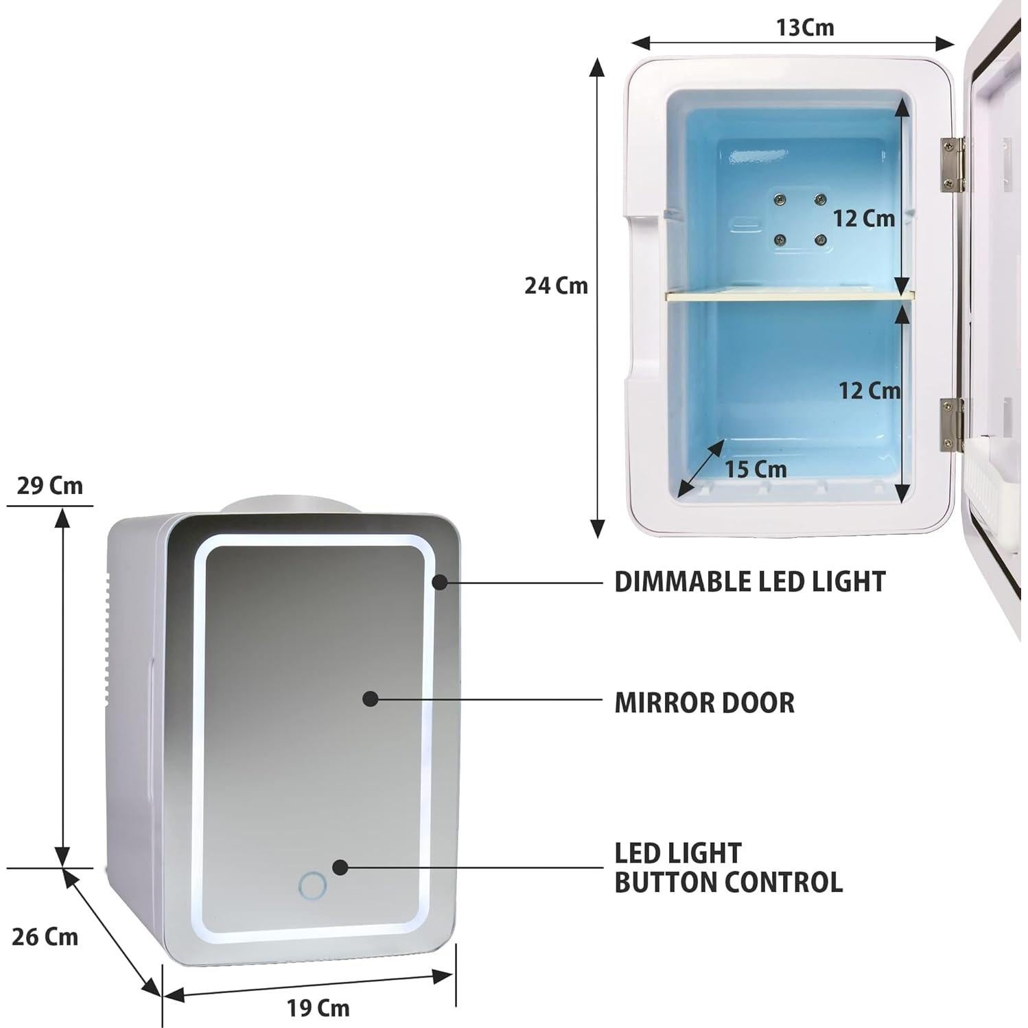 Refrigerador de Cosméticos Koolatron COSM6 6L con Espejo LED