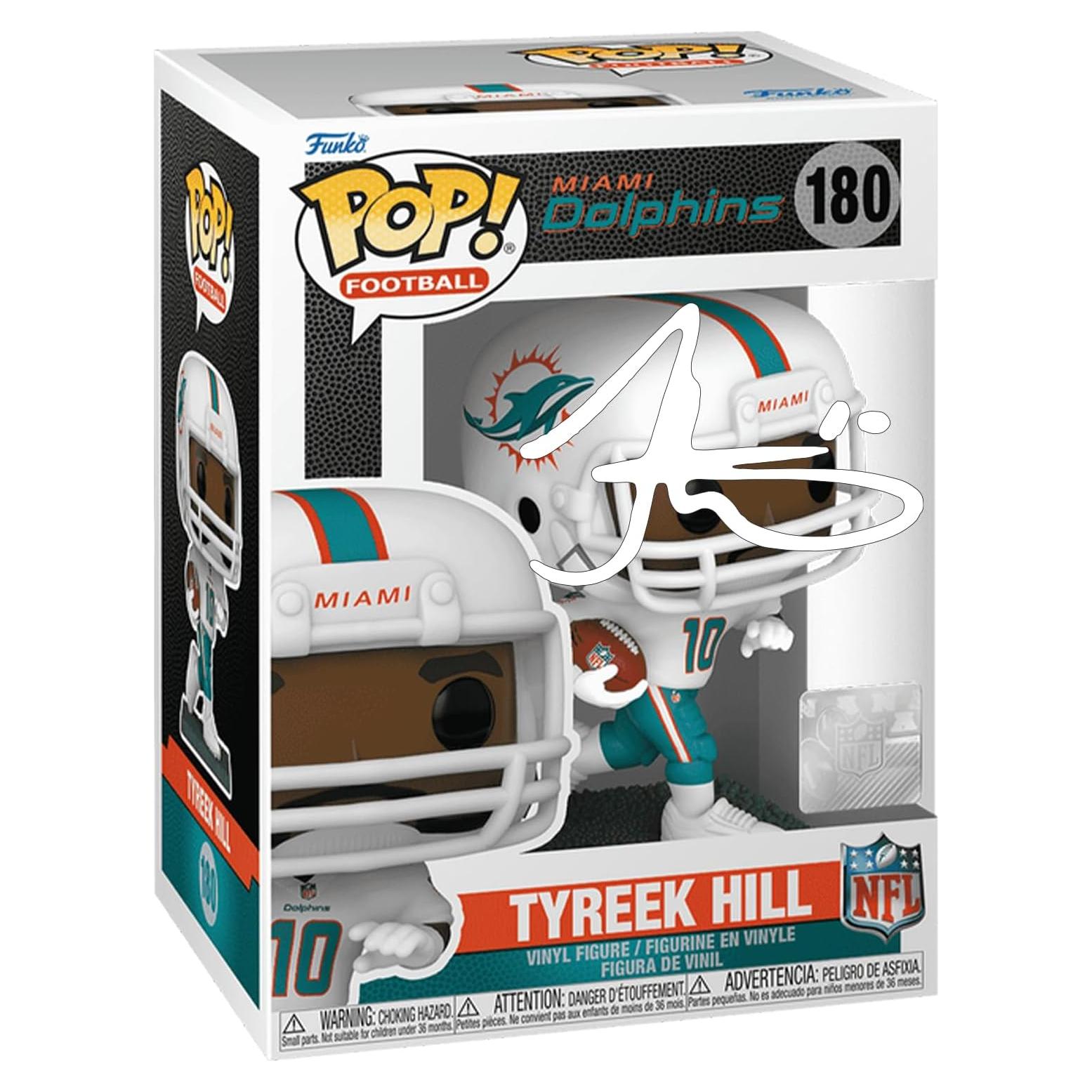 Funko Pop Tyreek Hill #180 Facsímil Autografiado NFL Miami Dolphins