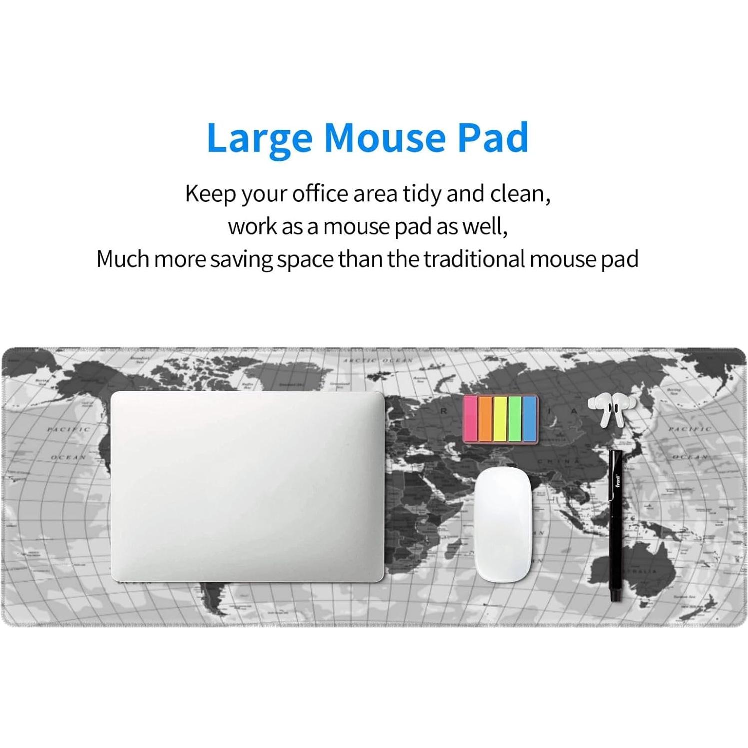 Alfombrilla de Ratón Grande AZJINCOS Mapa del Mundo 800x300mm