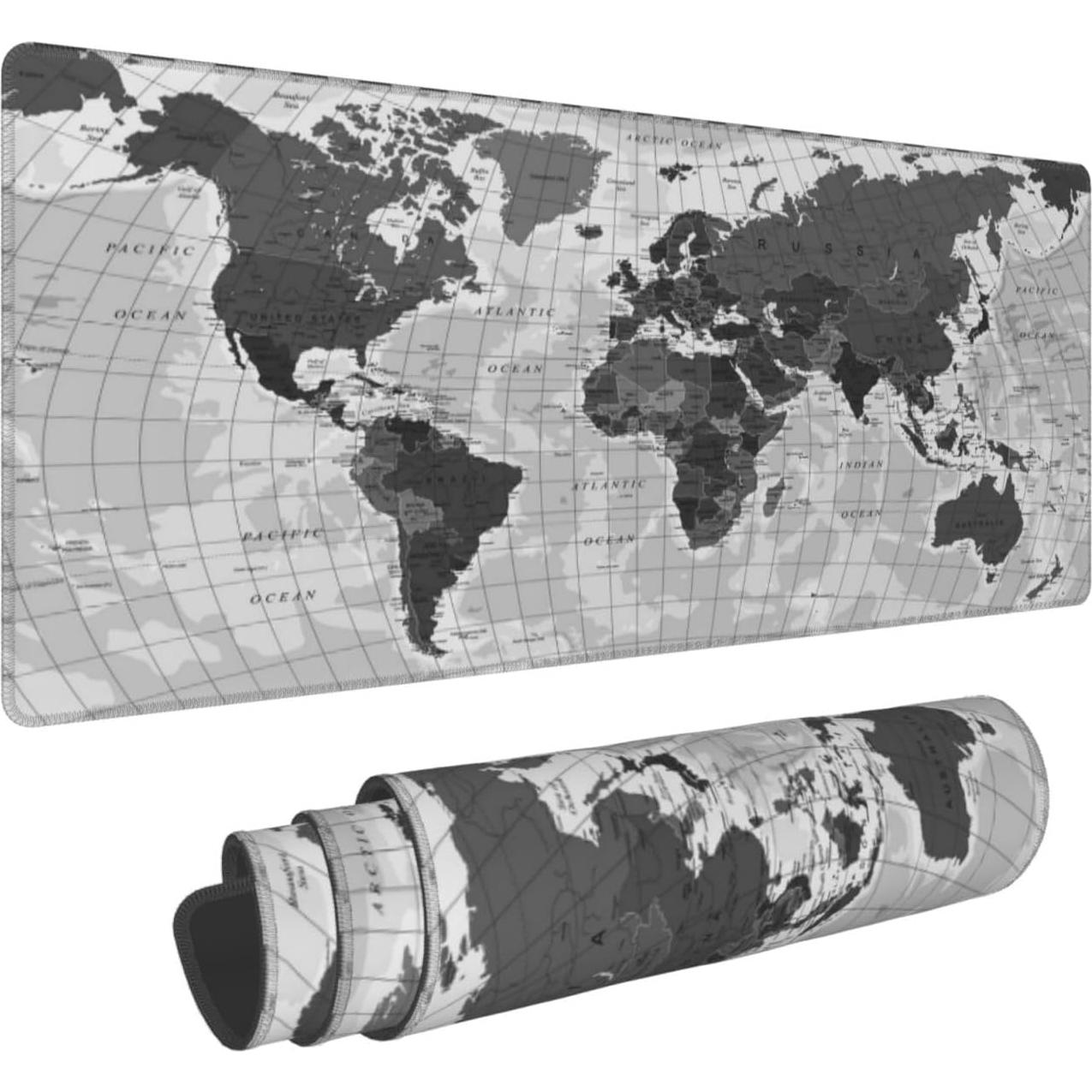 Alfombrilla de Ratón Grande AZJINCOS Mapa del Mundo 800x300mm
