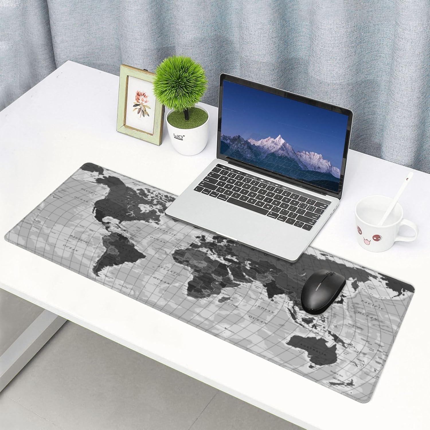 Alfombrilla de Ratón Grande AZJINCOS Mapa del Mundo 800x300mm