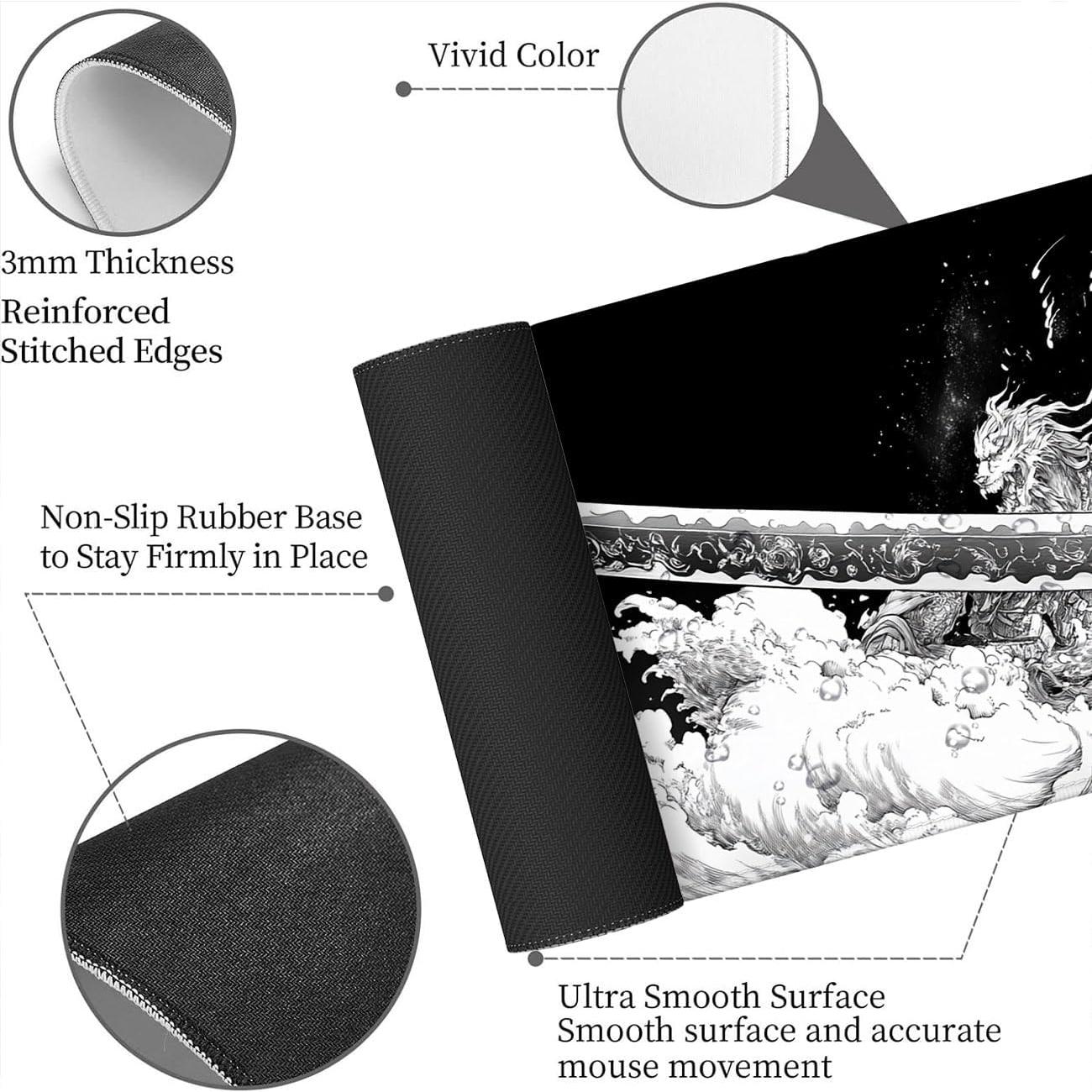 Alfombrilla de Ratón Grande MZCSDONG Espada Samurai 80x30 cm